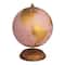 Hello Honey® 10.75" Pink & Gold Metal & Plastic Globe on Natural Mango Wood Stand